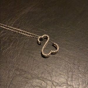 White gold 14k Open hearts necklace!